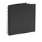 Hardcover Scrapbook - Blank Wedding Guest Book, DIY Photo Album, Black Spiral Bound Cardboard Cover Sketchbook for Kids Craft, Diary Journal - Square - 40 Sheets, 10.85 x 10.25 inches